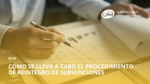 procedimiento de reintegro de subvenciones